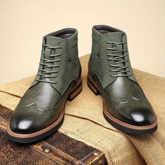 Classic Wingtip Brogue Ankle Boots