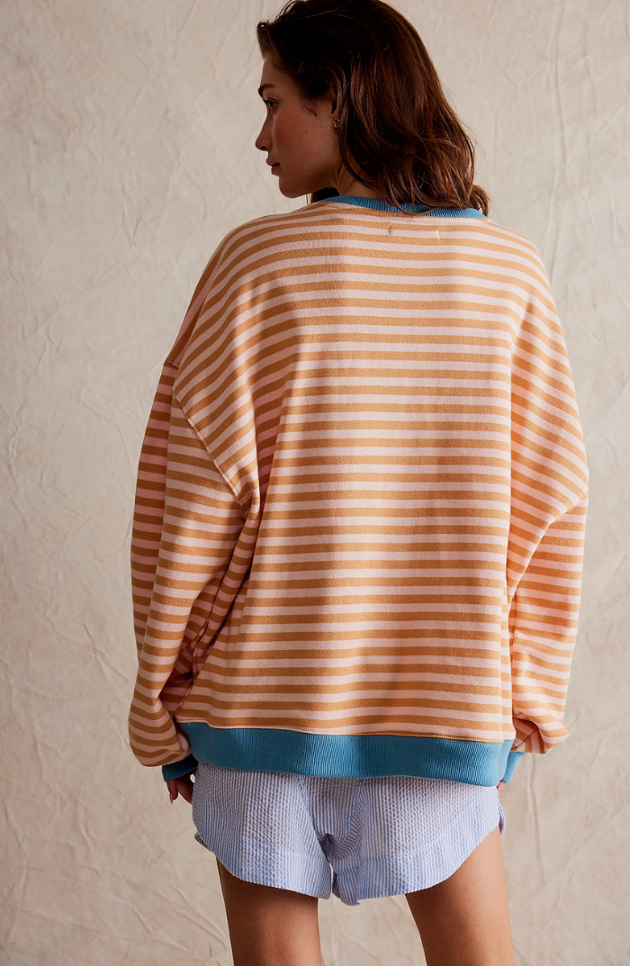 Striped Round-Neck Pullover