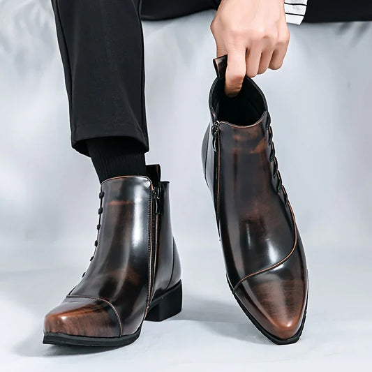 Refined Leather Ankle Boots