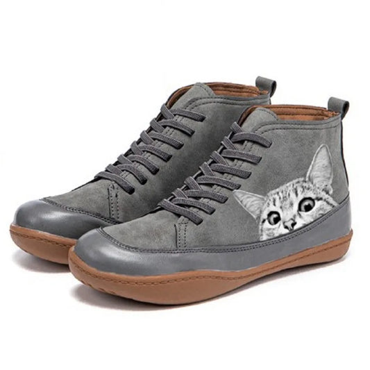 Cat-Inspired Everyday Ankle Boots