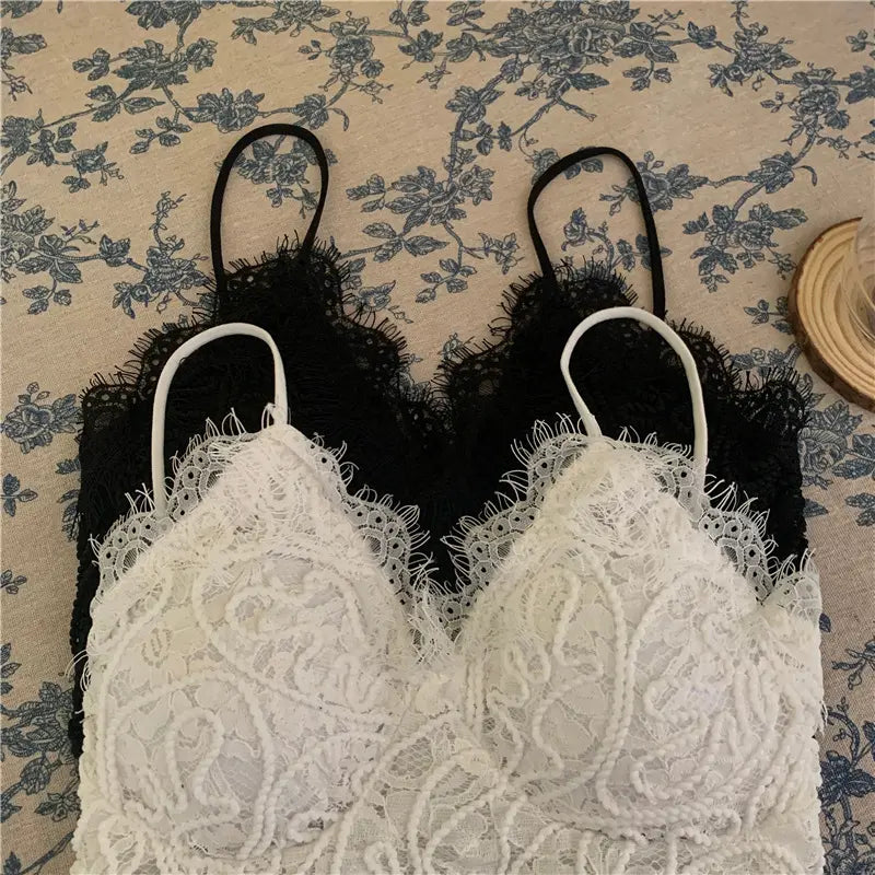 Zyrin - Romantic Lace Cropped Camisole