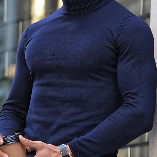Refined High-Neck Turtleneck
