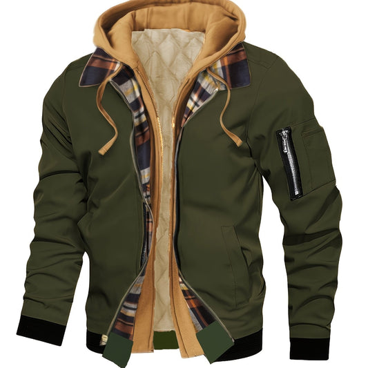 Hooded Warm-Lined Zip Jacket