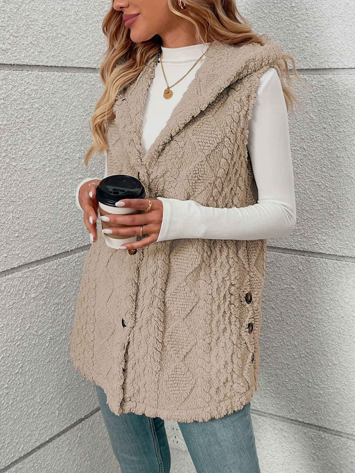Hooded Sleeveless Vest