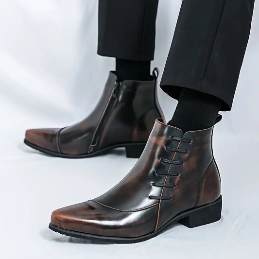 Refined Leather Ankle Boots