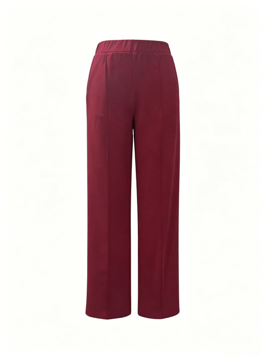 High-Waisted Wide-Leg Trousers