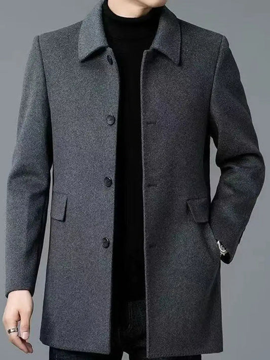 Tailored Single-Breasted Overcoat