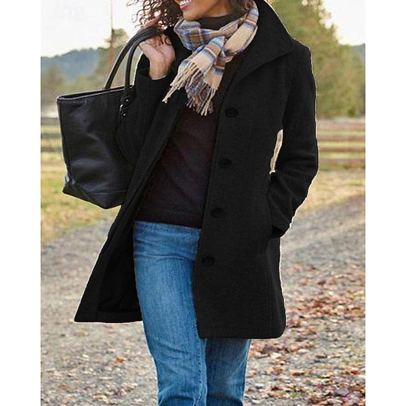 Timeless Turndown Collar Coat
