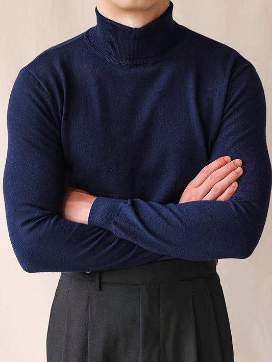 Refined High-Neck Turtleneck