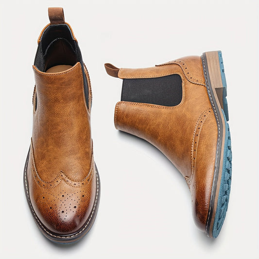 Refined Brogue Chelsea Boots