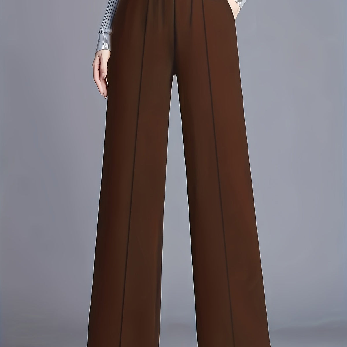 High-Waisted Wide-Leg Trousers