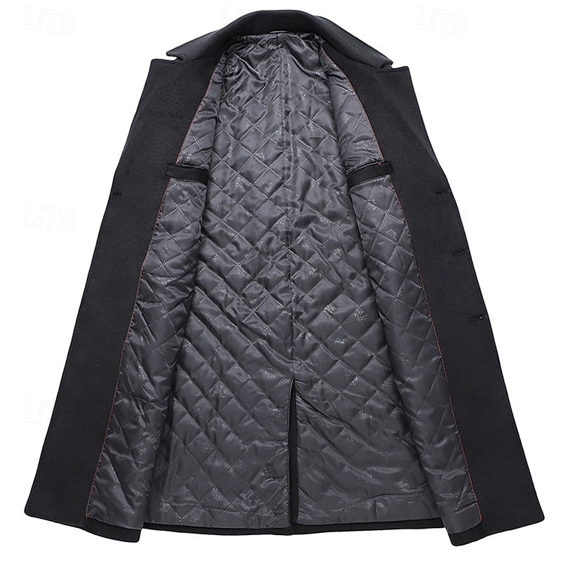 Tailored Double-Breasted Overcoat