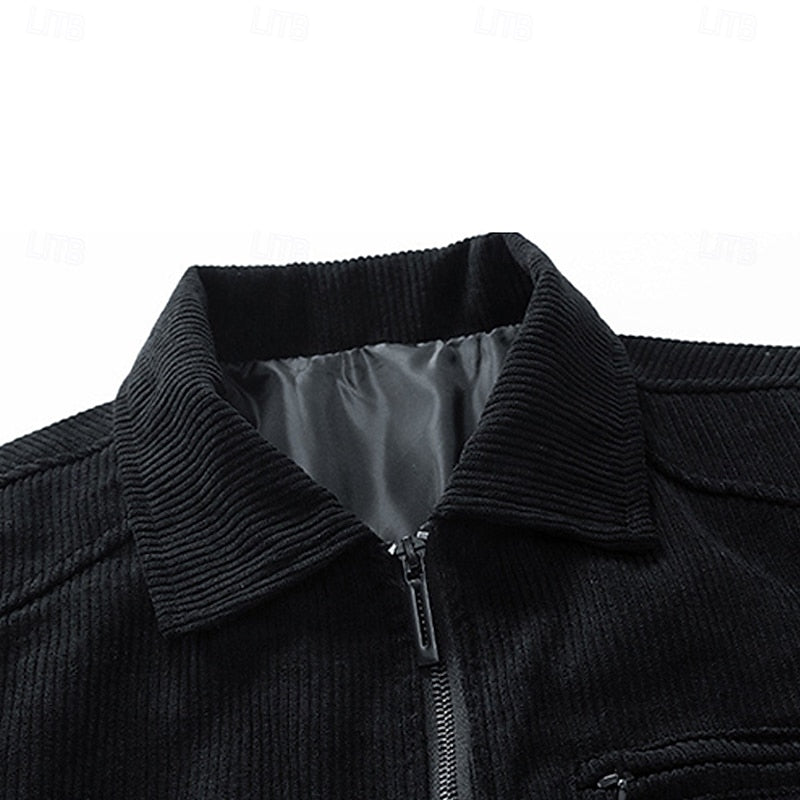 Ribbed Lapel Jacket