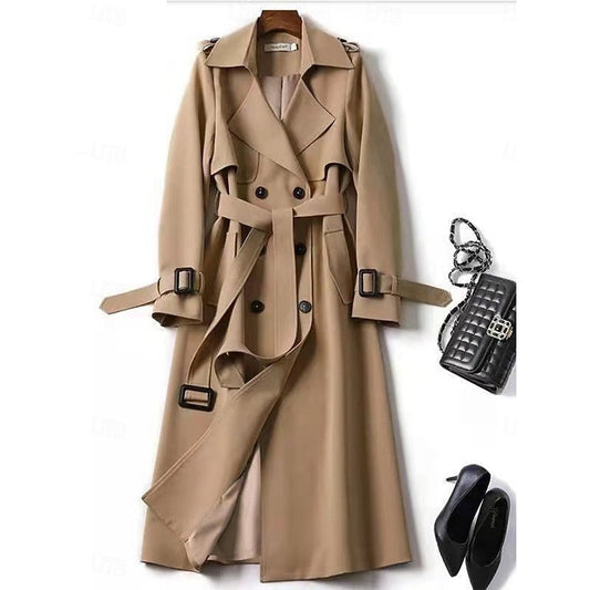 Belted Long Trench Coat