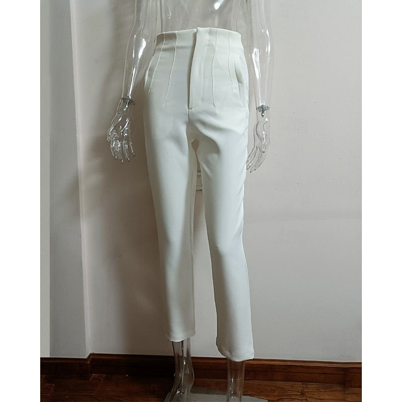 High-Waisted Tailored Trousers