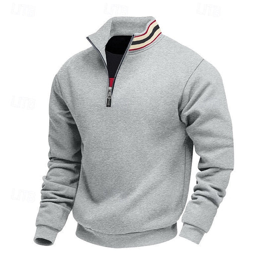 Quarter-Zip Stand-Collar Pullover