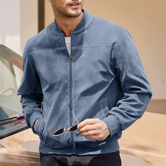 Stand-Collar Zip Jacket