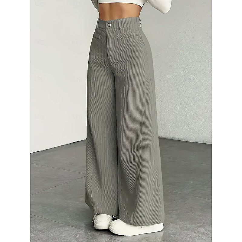Wide-Leg Tailored Trousers