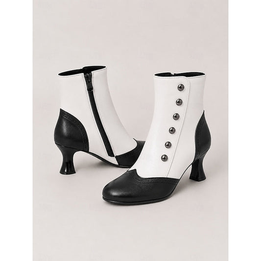 Vintage Buttoned Ankle Boots