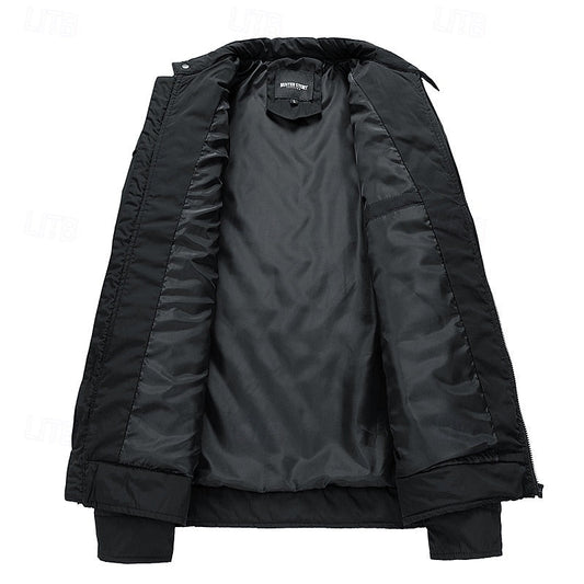 Quilted Stand-Collar Jacket
