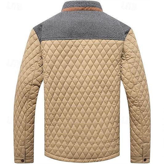 Quilted Stand-Collar Jacket