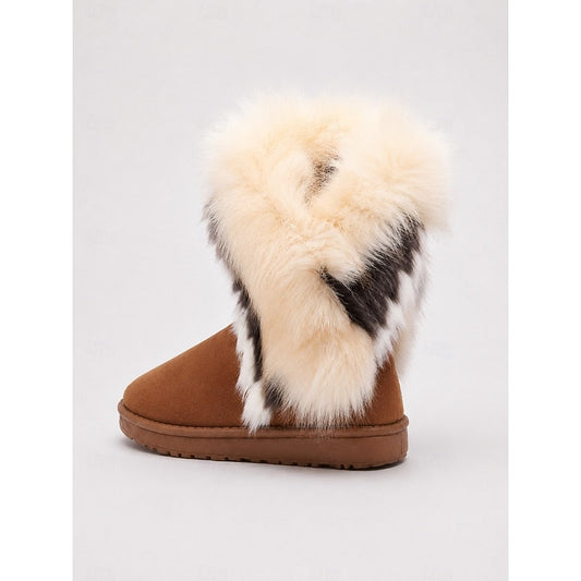 Fluffy-Trimmed Winter Boots