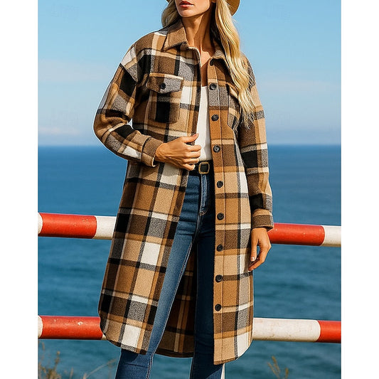 Longline Checked Coat