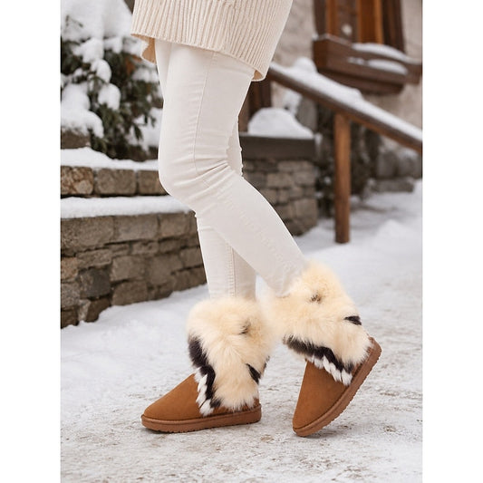 Fluffy-Trimmed Winter Boots