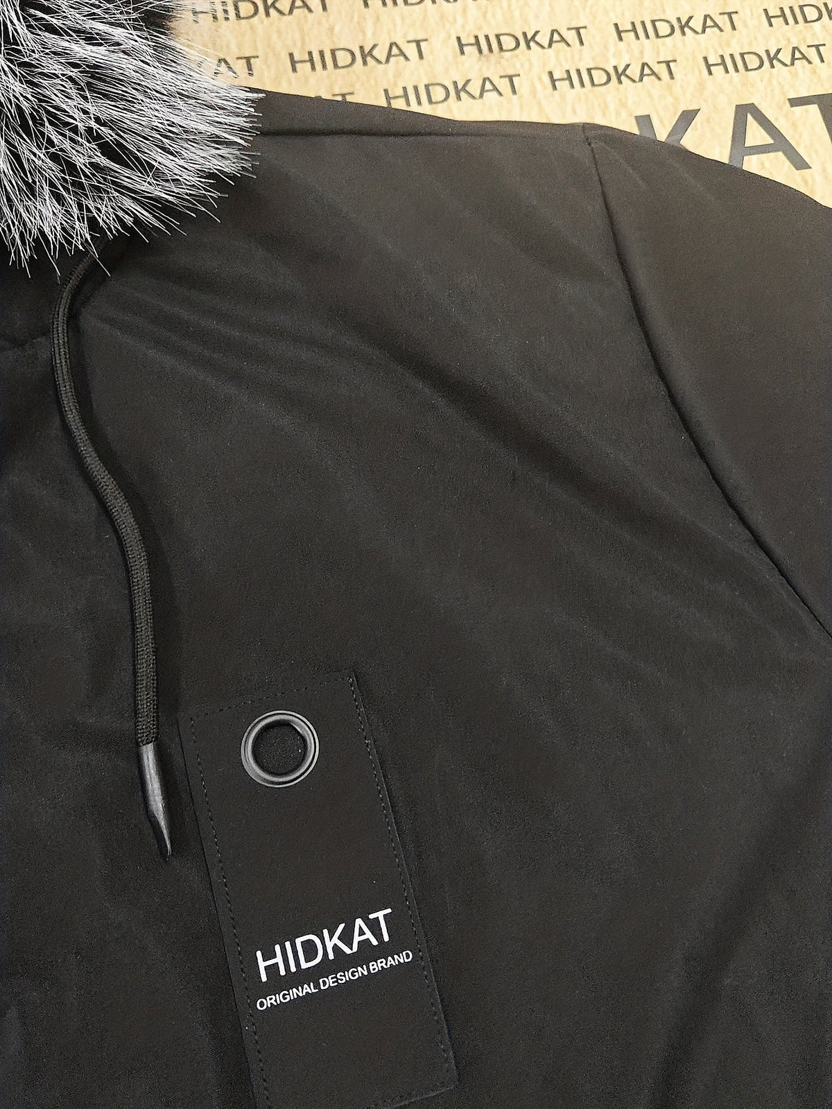 Hooded Mid-Length Parka Jacket