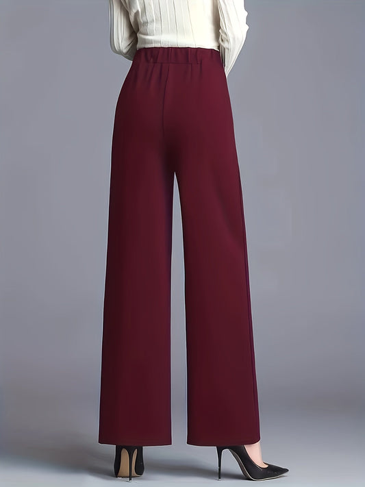 High-Waisted Wide-Leg Trousers