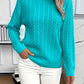 Cable-Knit Round Neck Sweater