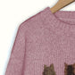 Cat-Print Knit Pullover