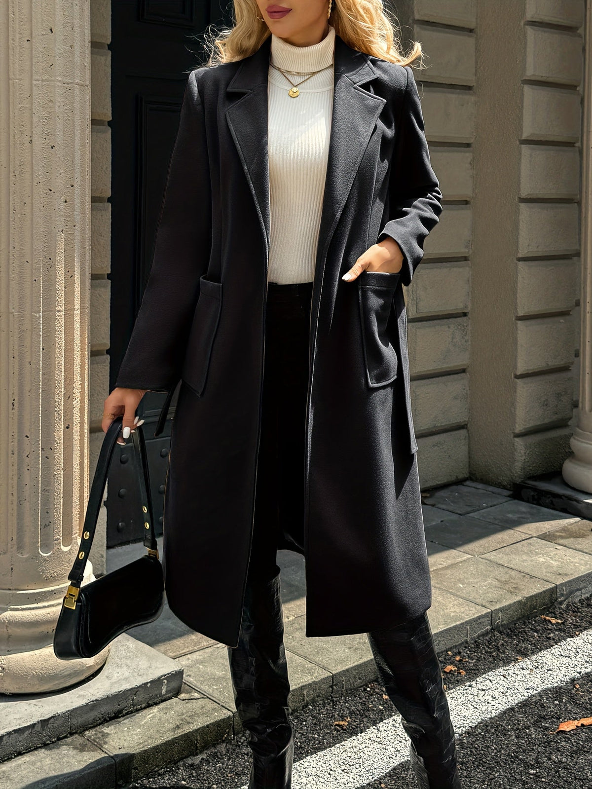 Tailored Belted Long Coat