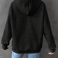 Textured Waffle Knit Hoodie