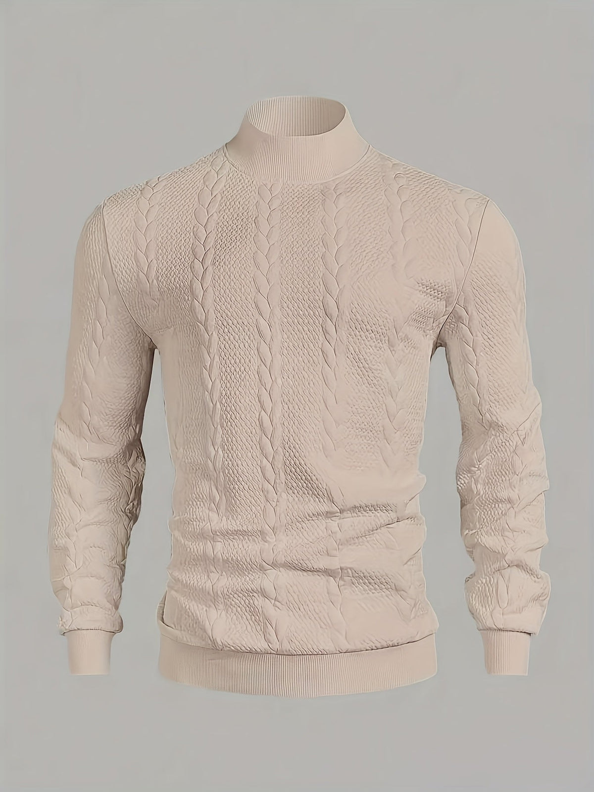 Textured High-Neck Sweatshirt