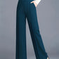 High-Waisted Wide-Leg Trousers