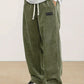 Relaxed Straight-Leg Ribbed Trousers