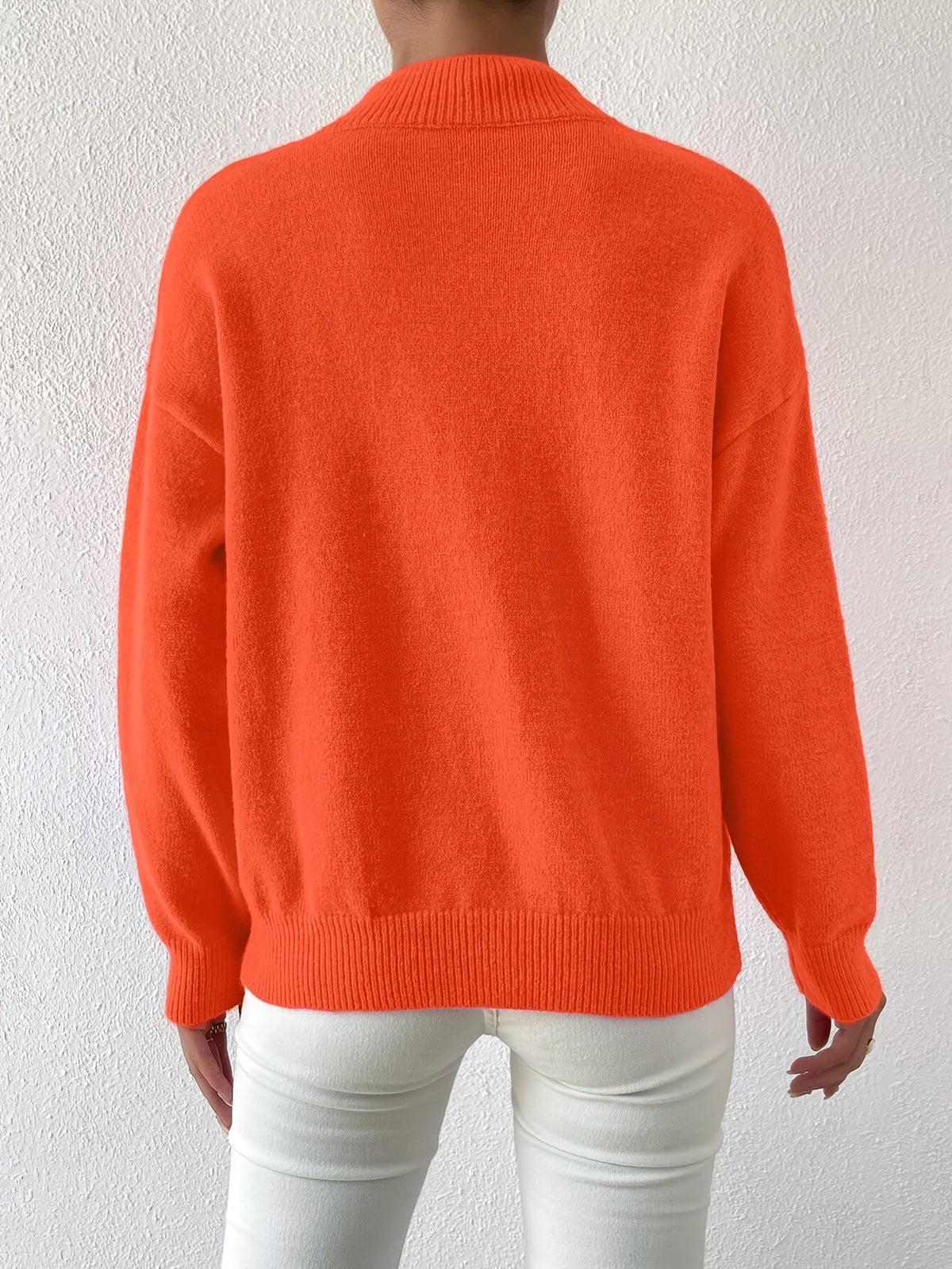 Mock Neck Relaxed Fit Sweater