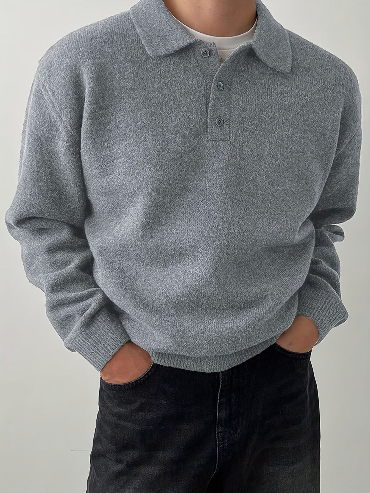 Polo Collar Knit Sweater