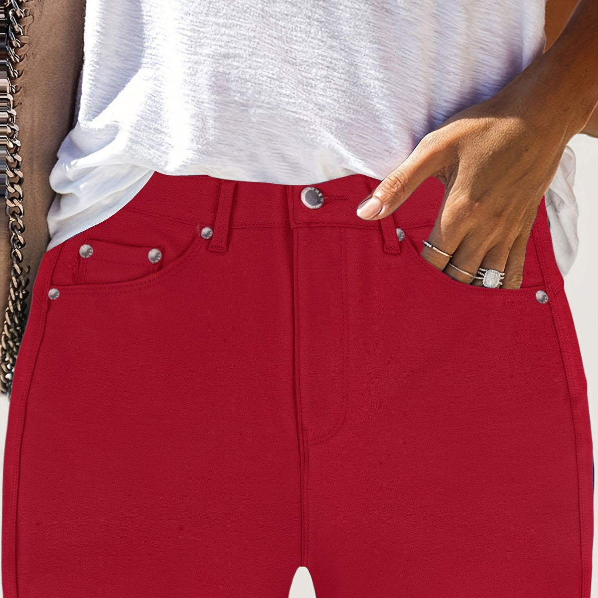 High-Waisted Skinny Jeans