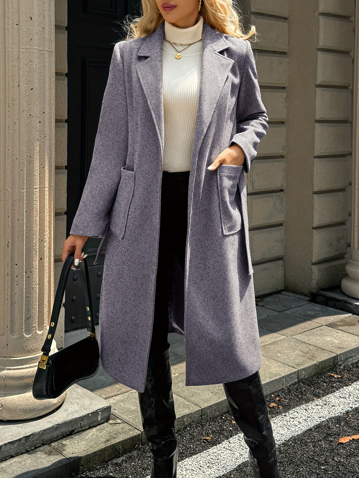 Tailored Belted Long Coat