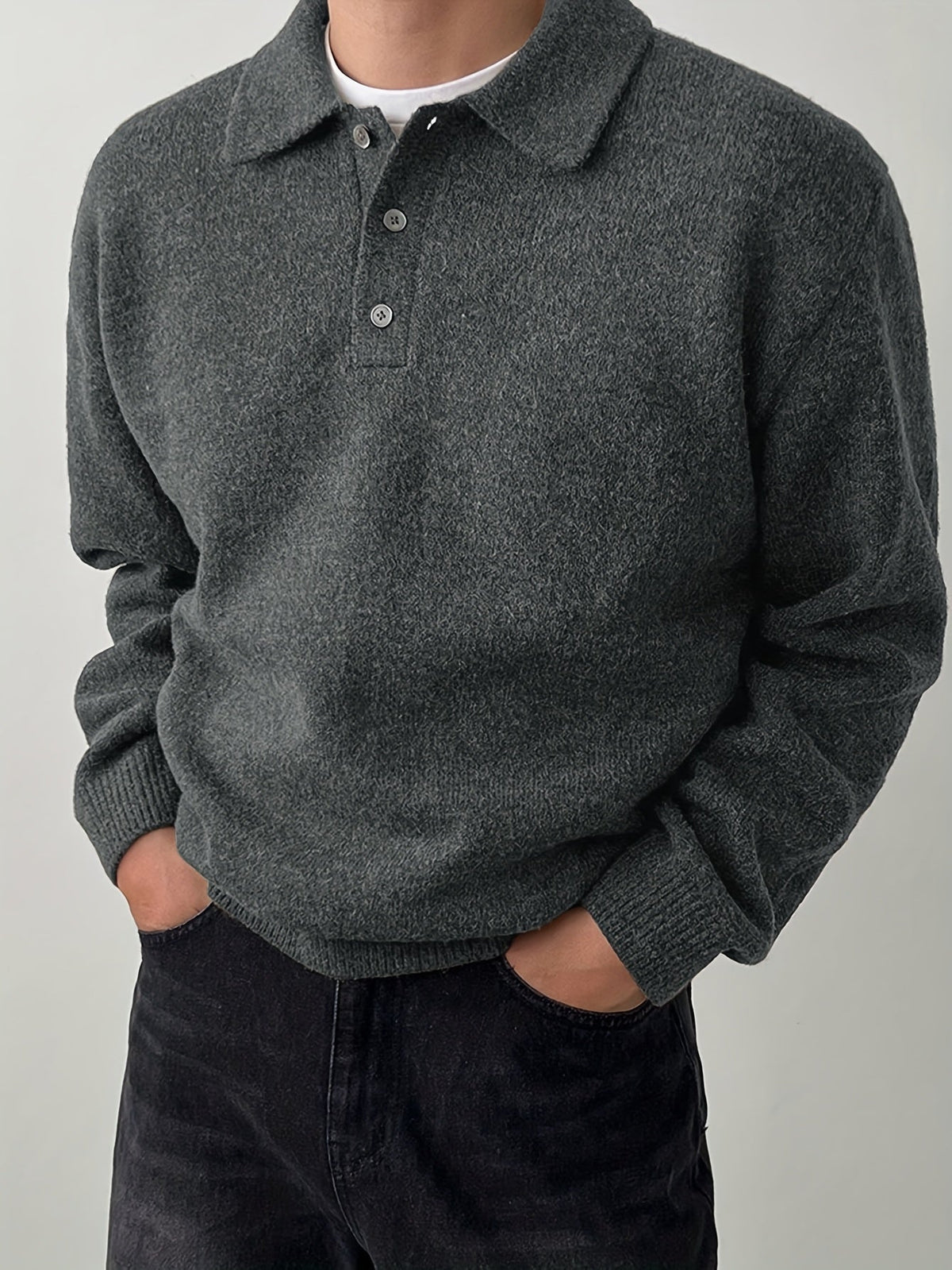 Polo Collar Knit Sweater