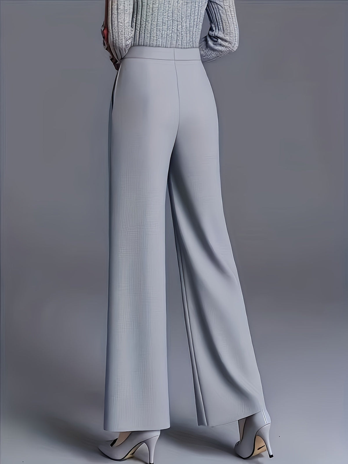 High-Waisted Wide-Leg Trousers