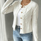 Cable-Knit Button-Front Cardigan
