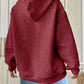 Textured Waffle Knit Hoodie