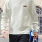 Textured Crew Neck Sweatshirt