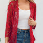 Floral Openwork Cardigan