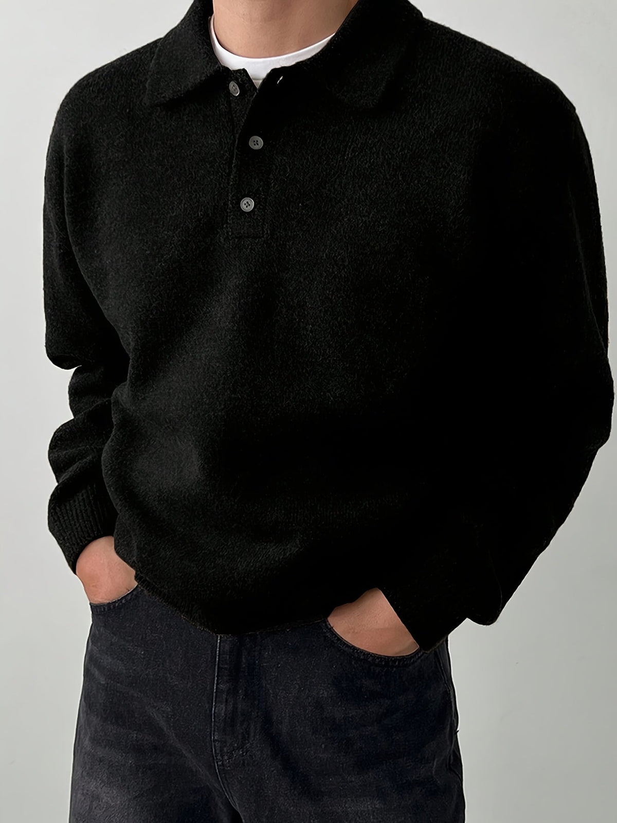 Polo Collar Knit Sweater