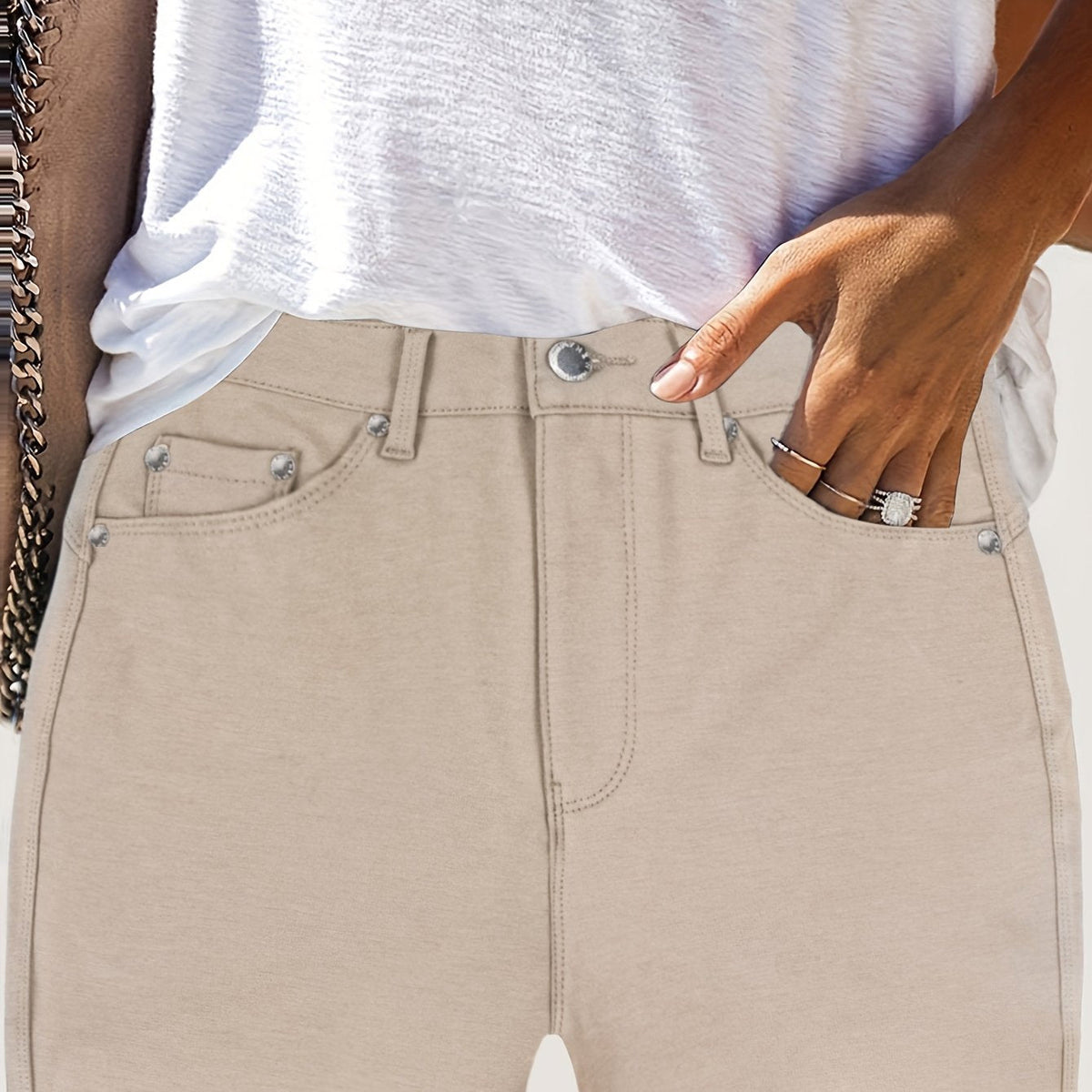 High-Waisted Skinny Jeans