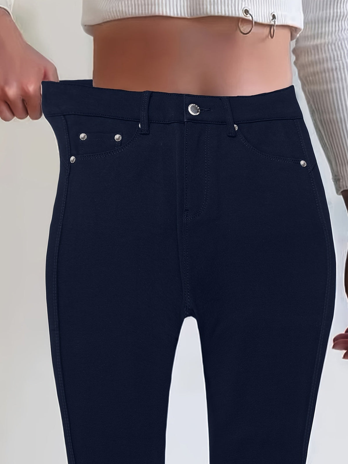 High-Waisted Skinny Jeans